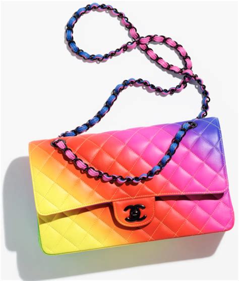 chanel rainbow handbag